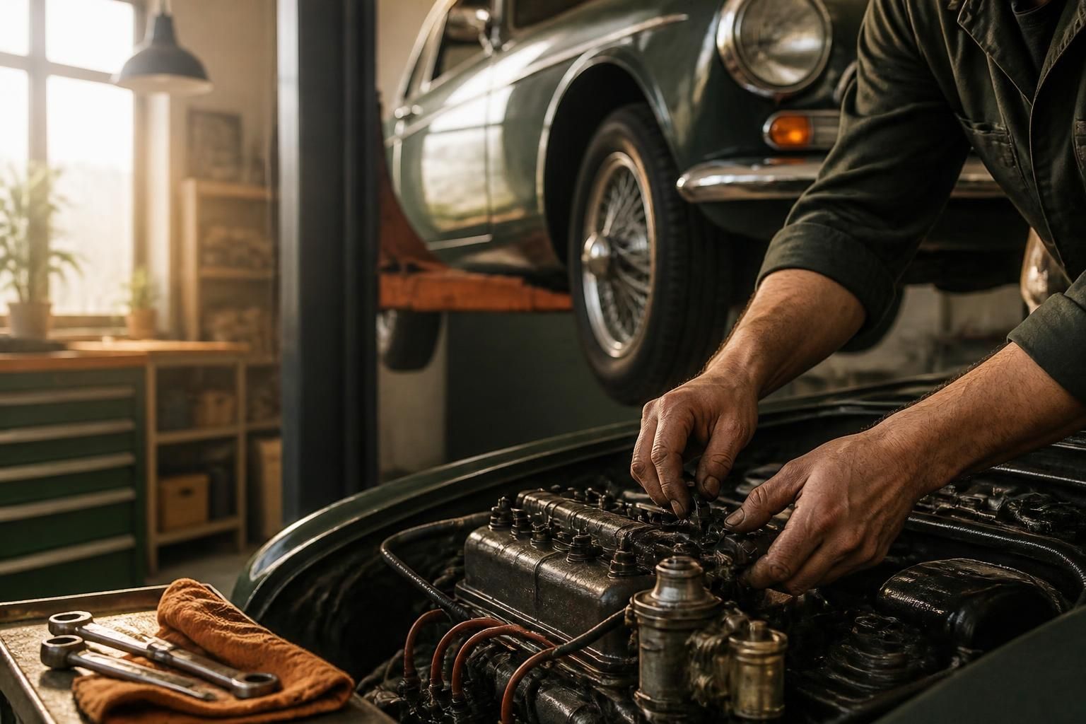 Автомастерская в концепции сайта автосервиса